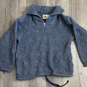 Earth Ragz Gray Sweater with Quarter-Zip size XL